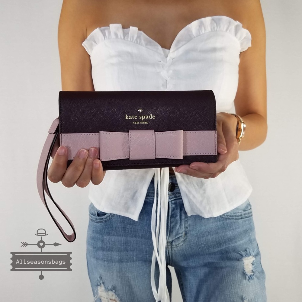 Kate spade Kirkland park saffiano mahogany wallet - Picture 4 of 8